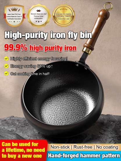 Handmade Hammered Large Belly Pot❤️Ultra-light Design / Rust-proof / Pre-seasoned Before Shipment