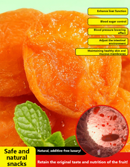 Sweet and sour sugar-free dried apricots