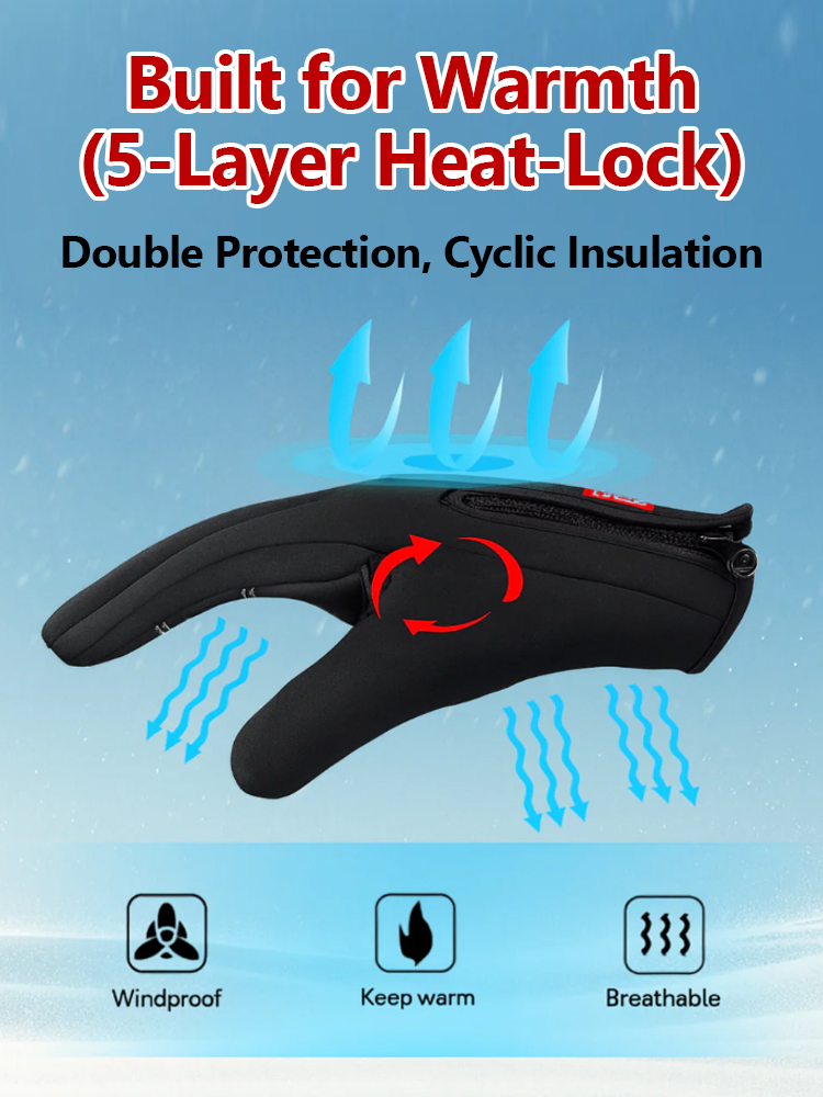 [-40 ℃ usable] Windproof, waterproof, warm touch screen gloves