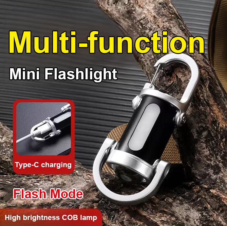【Three-in-One Multi-functional】✅SOS Emergency Light Flashlight Portable Charger