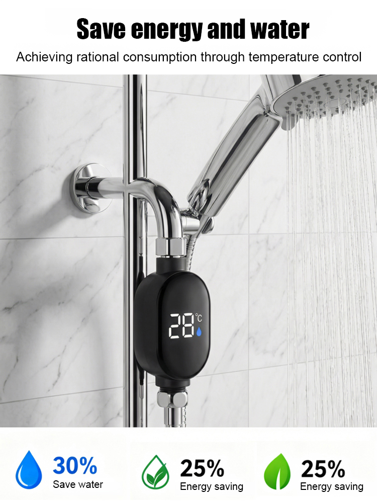 【0 electricity bill】Shower head LED temperature display