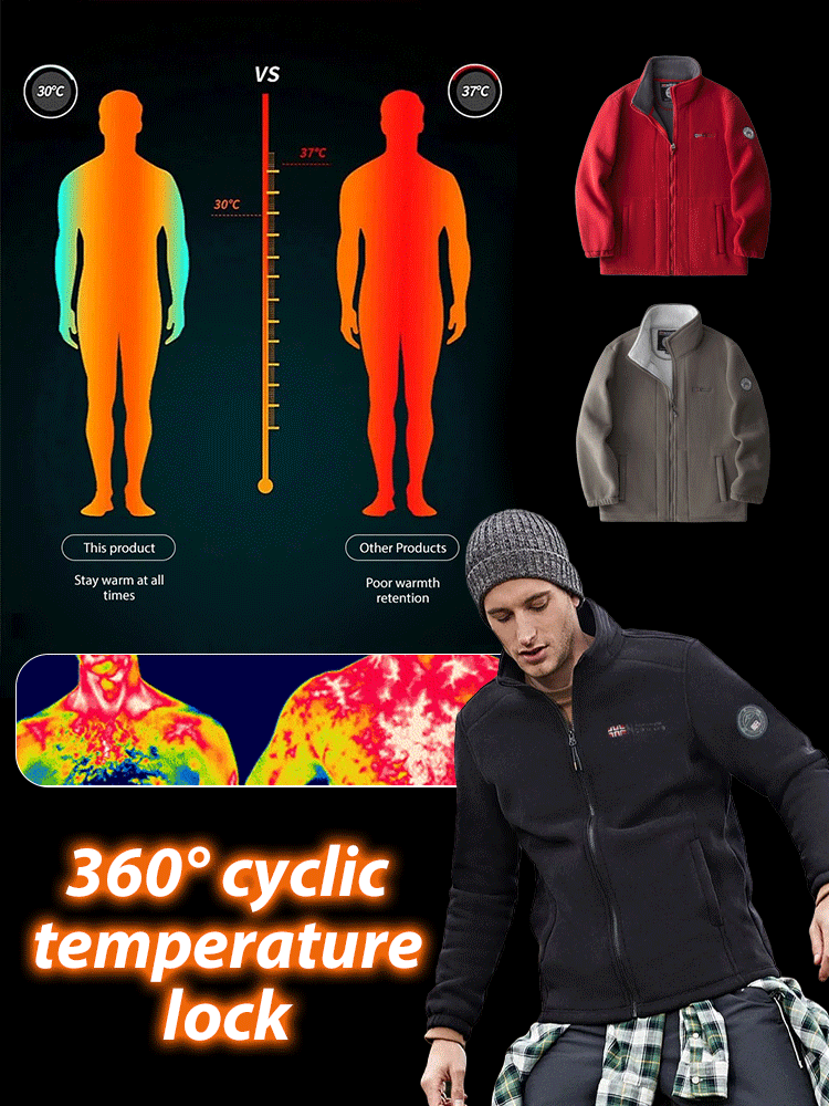 【Keep warm even at -40℃】Men's Export Double-Sided Fleece Jacket to Norway