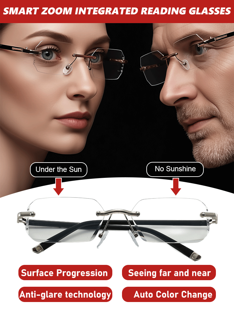 👨⚕️[Recommended by Ophthalmologists] Smart Zoom Integrated Reading Glasses