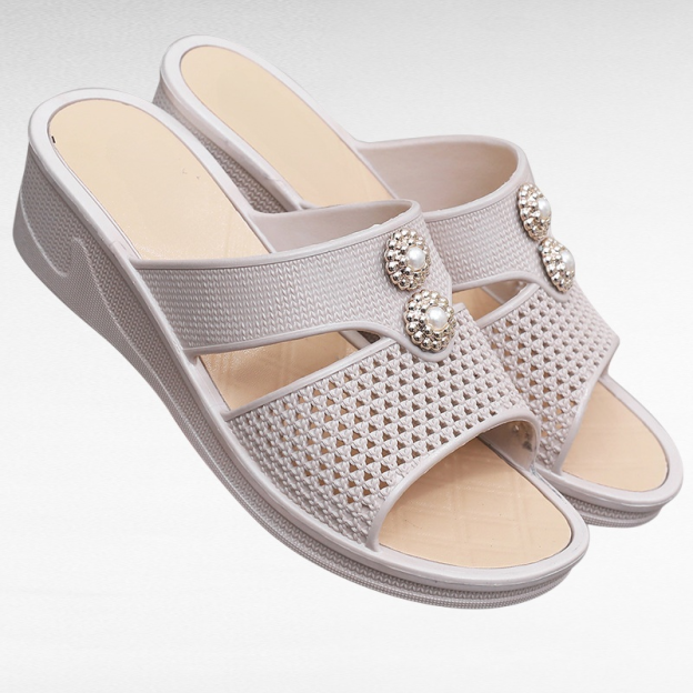 Non slip soft thick soled high-heeled women's sandals for home use