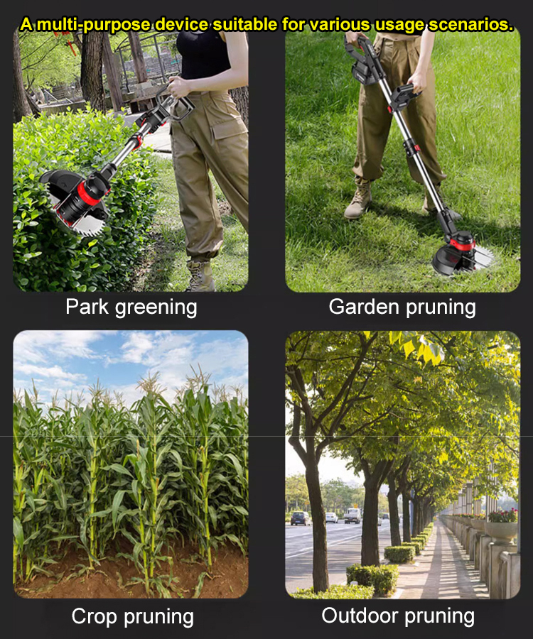 [One machine for multiple uses] Long-lasting and powerful lawn mower⚡Mow 200㎡ lawn in 10 minutes
