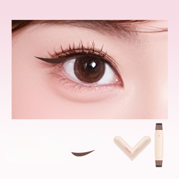 Integrated Rotating Eyeliner Stamp Pen⚡Press for 1 second to create a clear and natural eyeliner look; no need to repeatedly draw