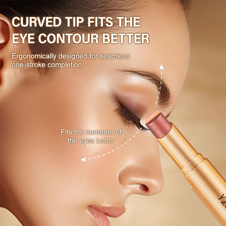 【A Touch of Three Colors】Golden Diamond Three-Color Eyeshadow Stick✨Achieve a three-color gradient in 3 seconds, no blending required, one stroke is all it takes