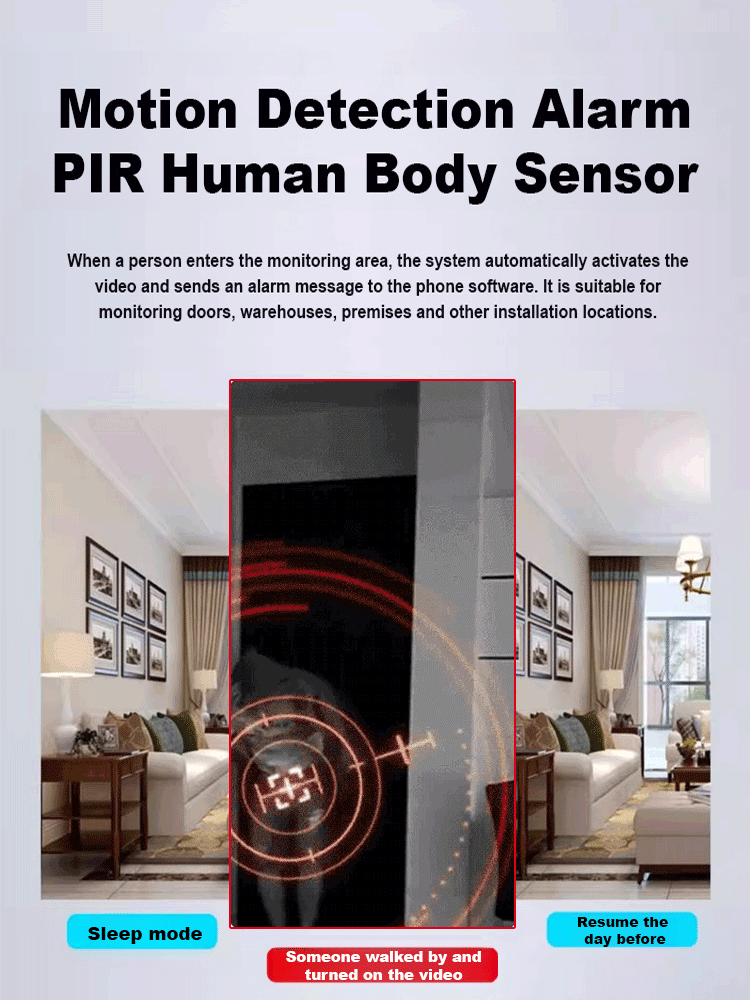 【Ultra-long battery life】Wireless camera, no wiring required, can be directly inserted and placed anywhere