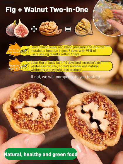 Walnut-Stuffed Dried Figs，Low-calorie, high-satisfaction, healthy snack
