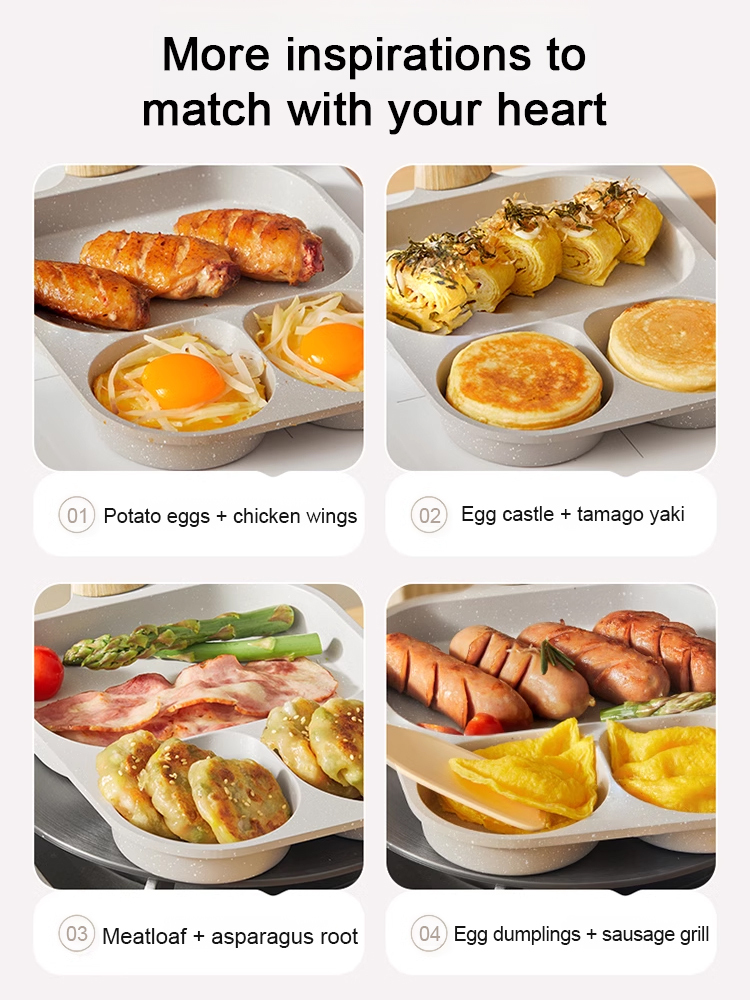 [Uncoated partitioned healthy pot] Hand-forged nutritious non-stick pot