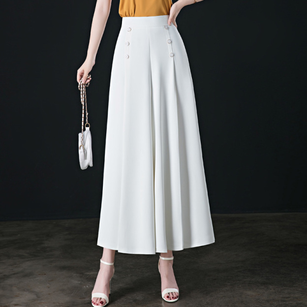 Fashion cool loose high waist wide leg pantskirt for women