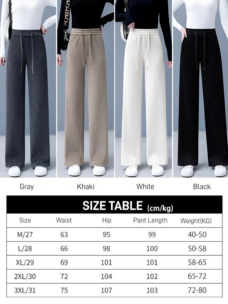 [Total sales: 110,000 units] Corduroy trousers with a straight leg and flowing cut