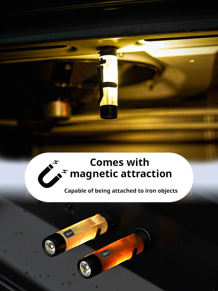✨Multifunctional strong light magnetic lamp,With built-in magnetic suction function, stable lighting without holding