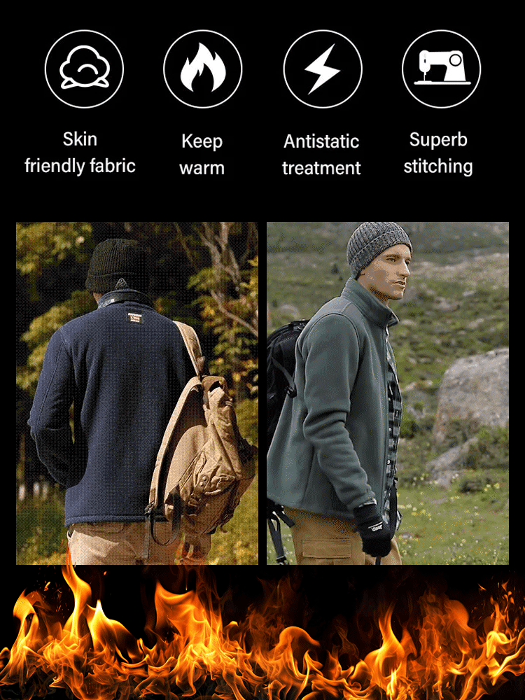 【Keep warm even at -40℃】Men's Export Double-Sided Fleece Jacket to Norway