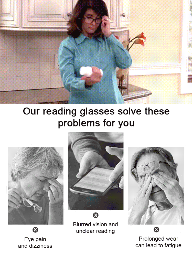 Smart zoom glasses ✨No need for eye examination, the degree is automatically adjusted within the range of -7 to +7 to meet your vision needs.