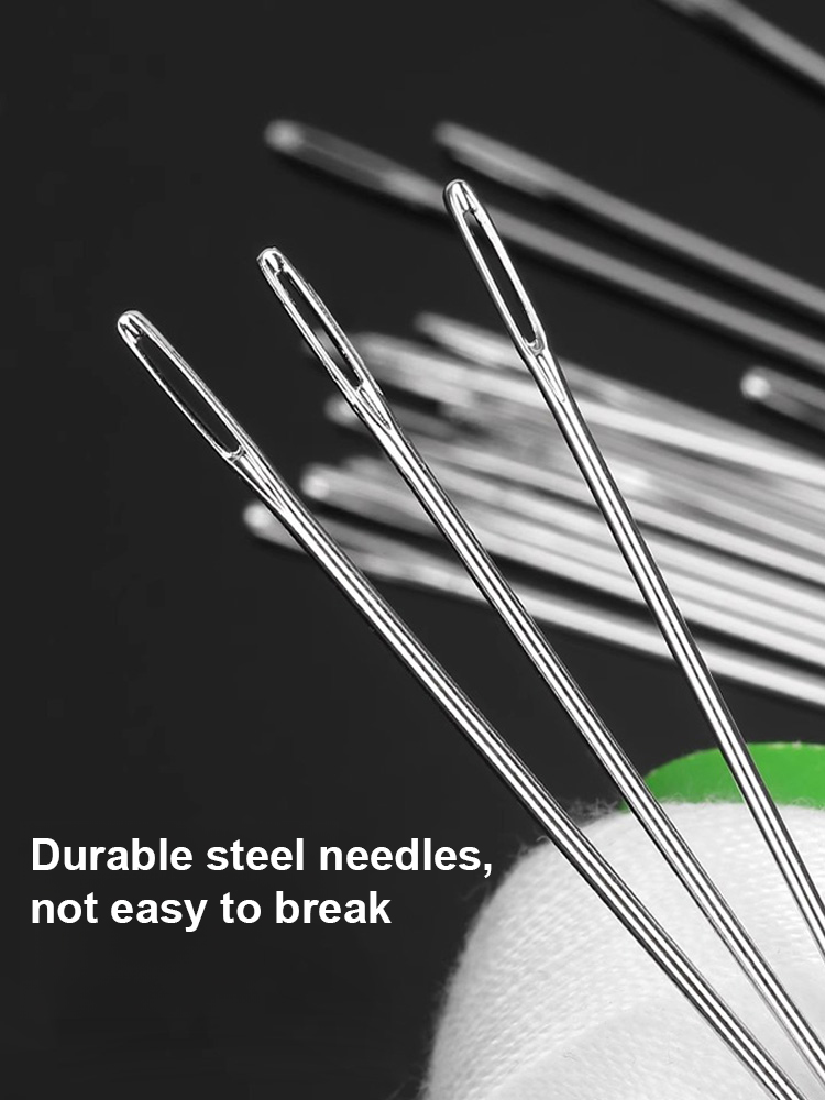 [Great Value 34-Piece Set] Large-Eye Steel Needle Sewing Tool Set，One set to meet various sewing needs