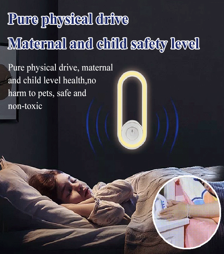 Ultrasonic electronic insect repellent sleep light
