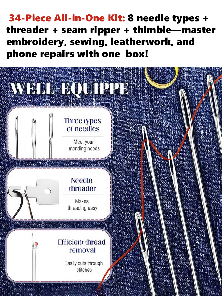 [Threading in seconds, happy making]The Ultimate 34-Piece Sewing Kit