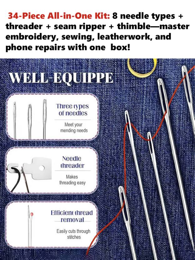 [Threading in seconds, happy making]The Ultimate 34-Piece Sewing Kit