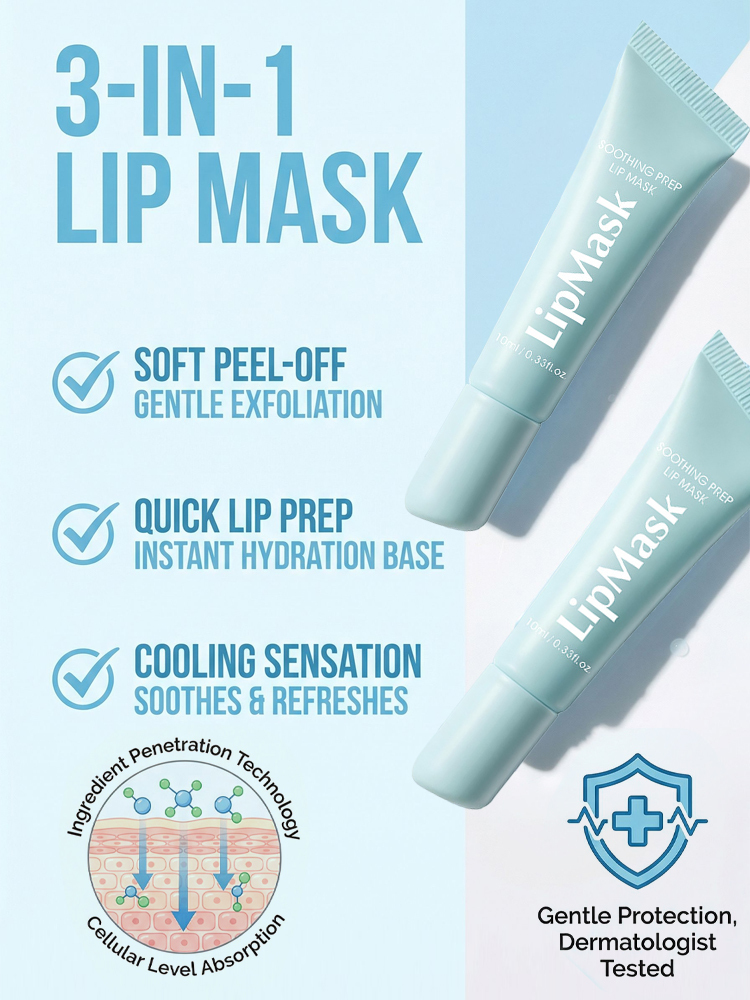 Moisturizing, Hydrating, and Color-Correcting Peel-Off Lip Mask⏱️ 10-Minute Lip SOS — Lazy-Girl & Commuter-Friendly