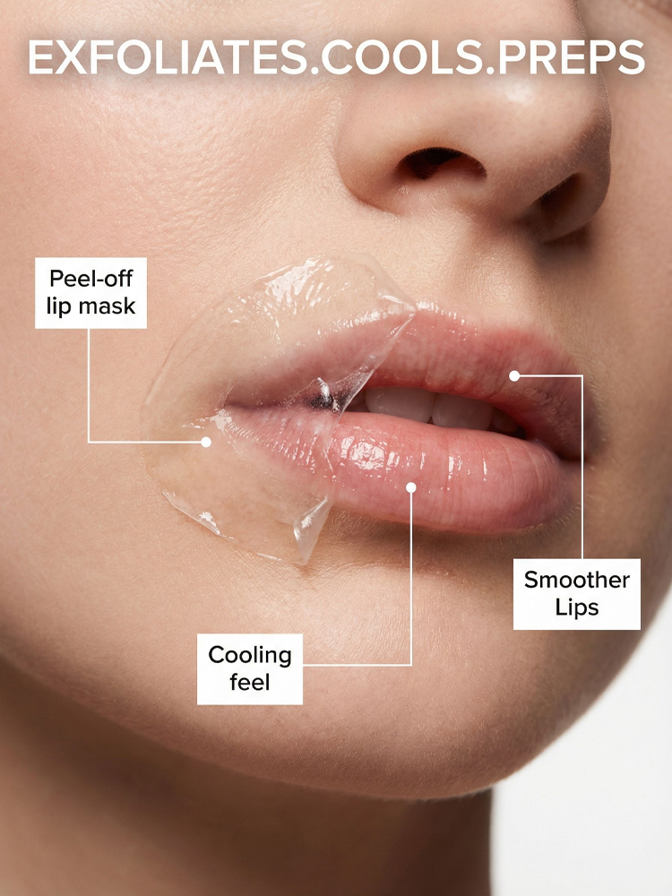 Moisturizing, Hydrating, and Color-Correcting Peel-Off Lip Mask⏱️ 10-Minute Lip SOS — Lazy-Girl & Commuter-Friendly