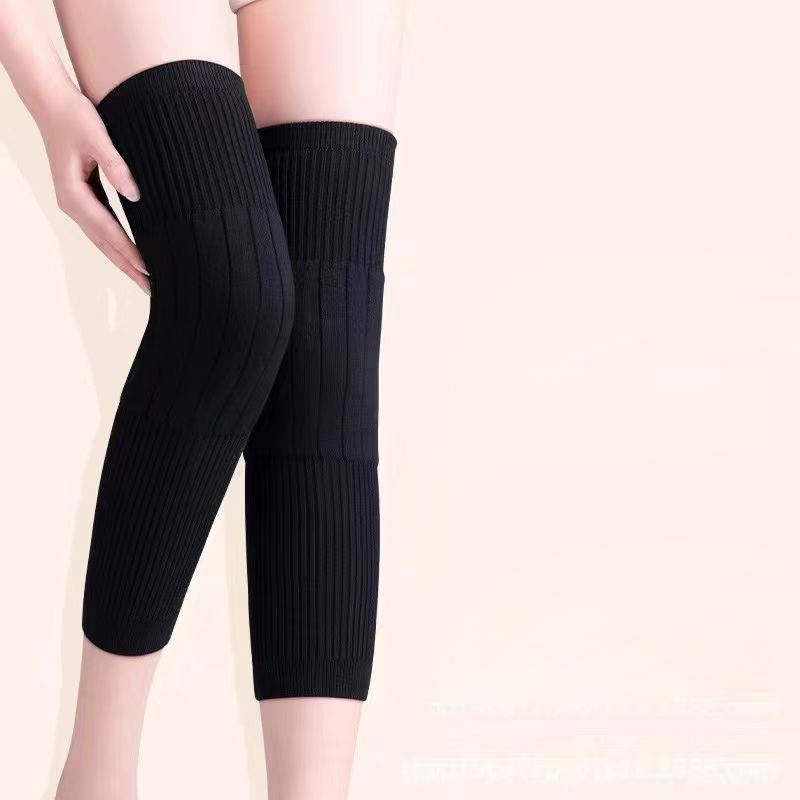Extended warm cashmere knee pads