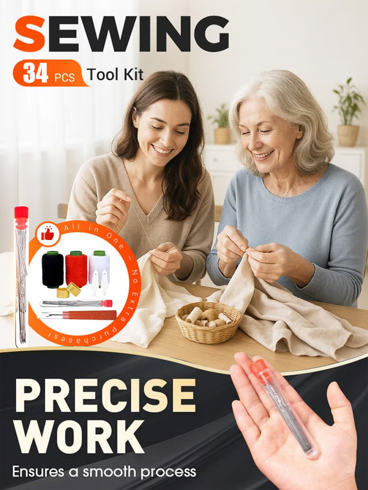 [Threading in seconds, happy making]The Ultimate 34-Piece Sewing Kit