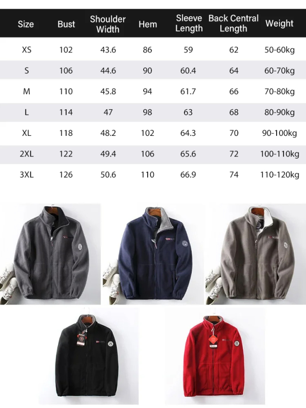 【Keep warm even at -40℃】Men's Export Double-Sided Fleece Jacket to Norway