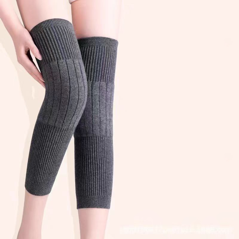 Extended warm cashmere knee pads