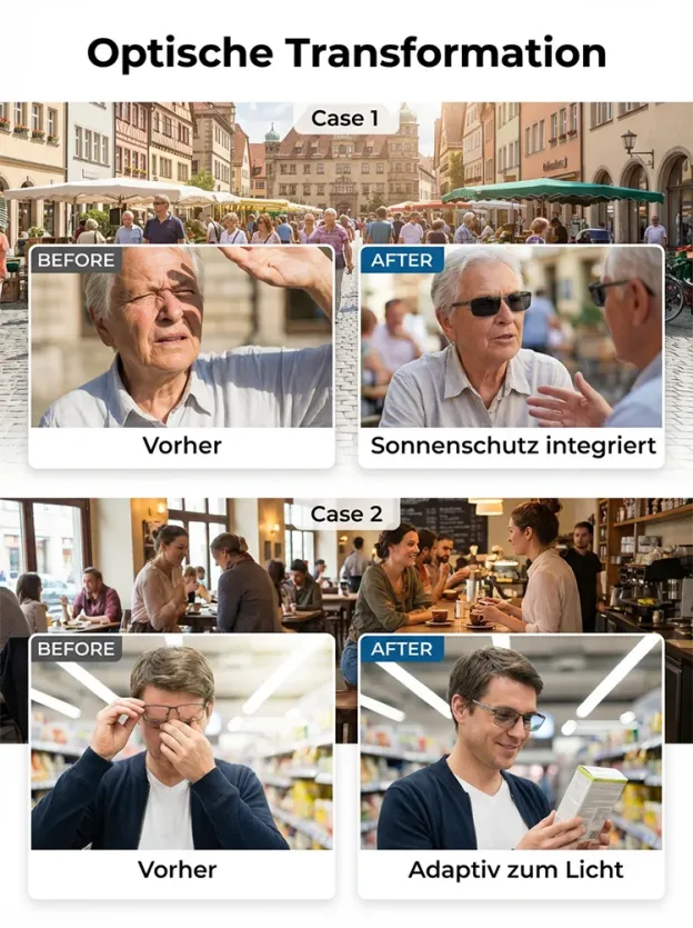 【Kein Sehtest Nötig】✅Kristall-Autofokus-Anti-Blaulicht-Photochromatische Lesebrille👓Selbsttönend & 100% UV-Schutz✨Filtert 99.9% Schädliches Blaulicht