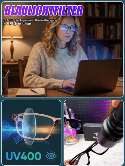 Hochwertige photochrome Lesebrille mit Blaulichtfilter