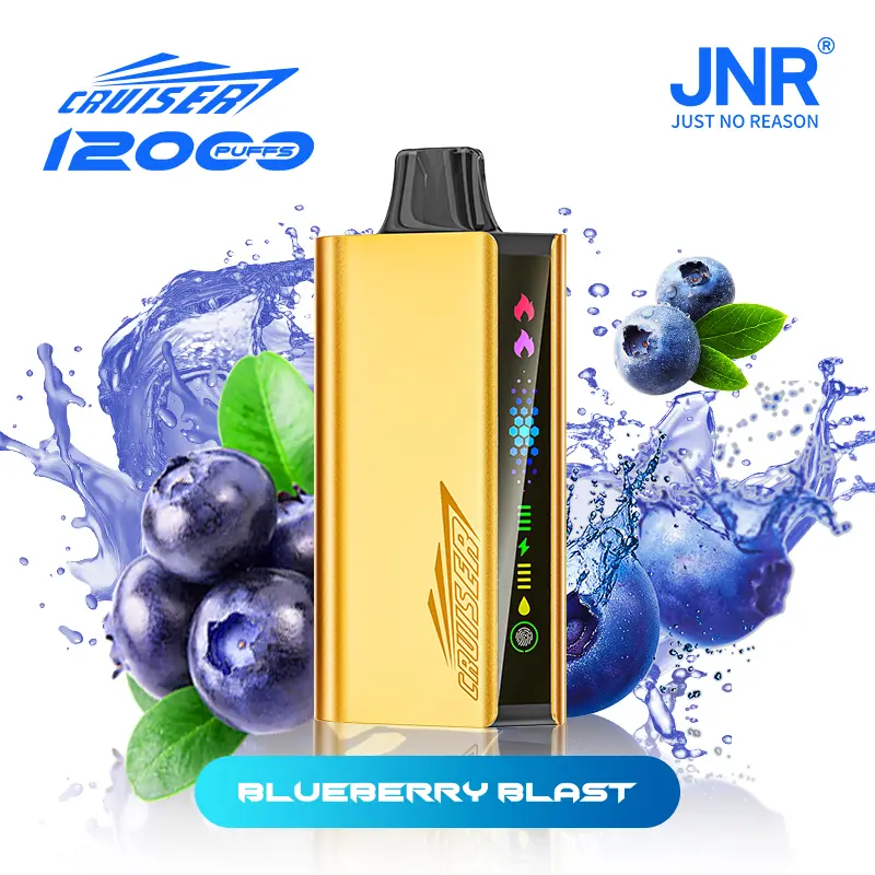 JNR Gold Cruiser Disposable Vape - Smart Touch Screen - 12,000 Puffs