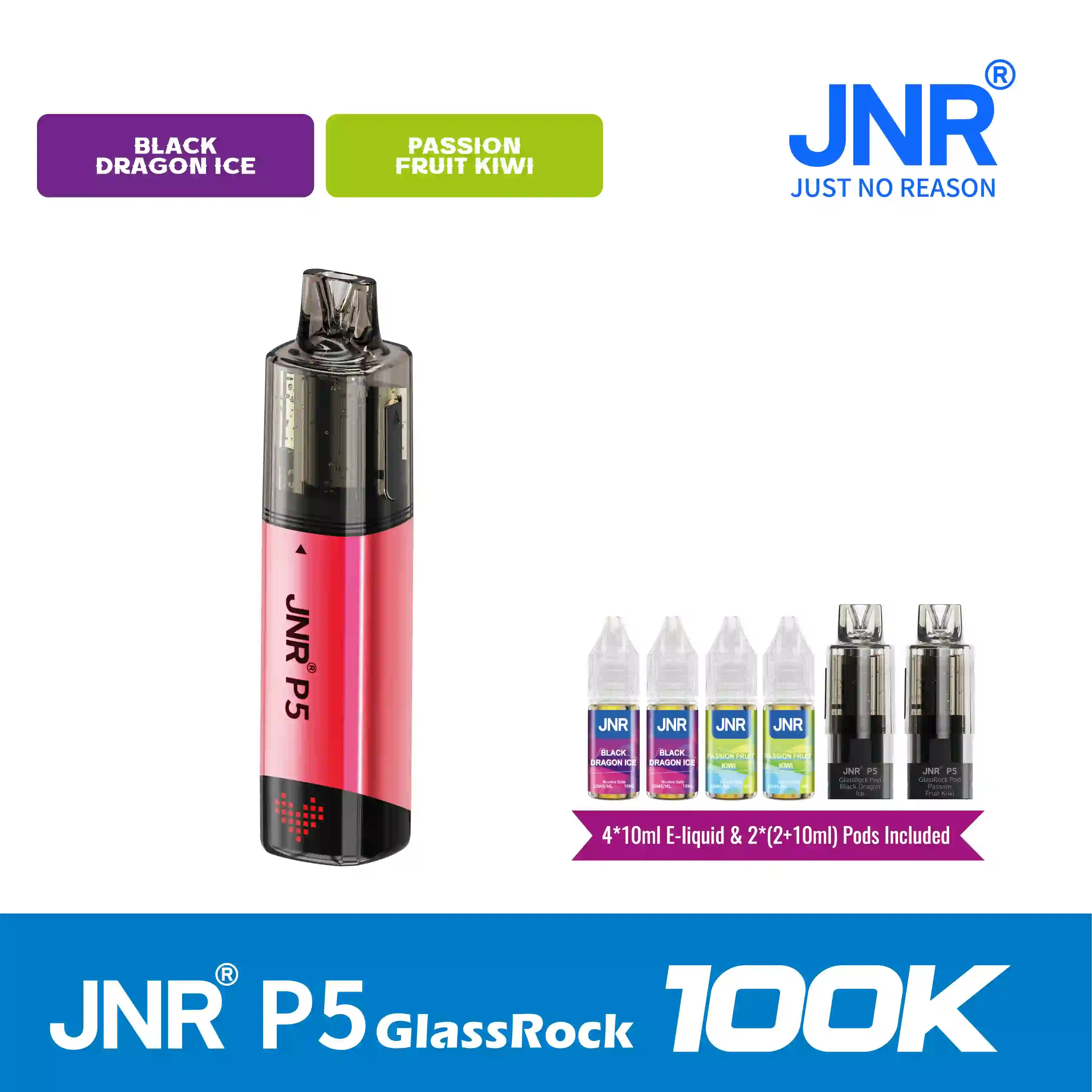 JNR Vape P5 GlassRock 100K Puffs Disposable Vape Kit