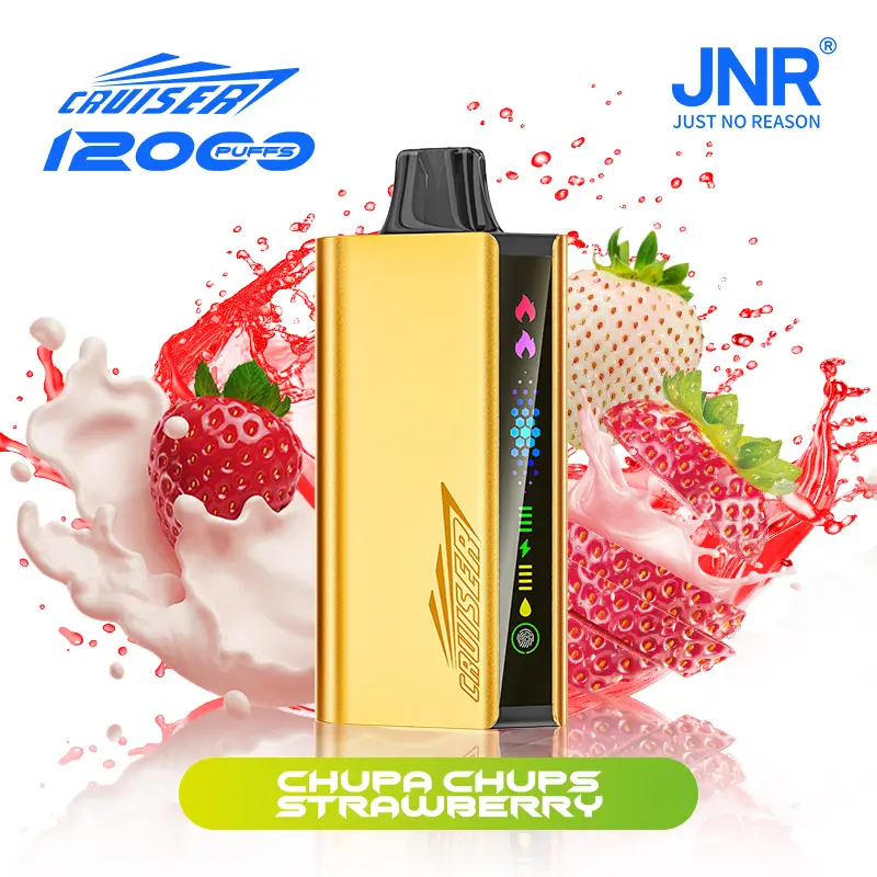 JNR Gold Cruiser Disposable Vape - Smart Touch Screen - 12,000 Puffs