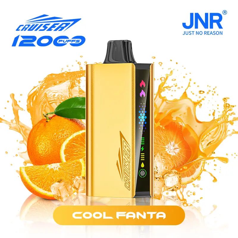 JNR Gold Cruiser Disposable Vape - Smart Touch Screen - 12,000 Puffs