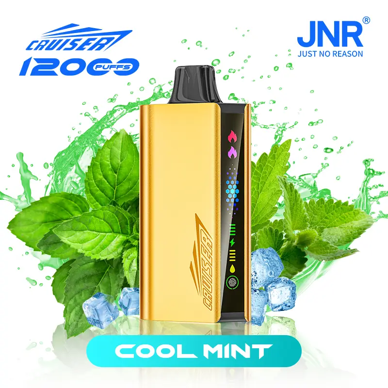 JNR Gold Cruiser Disposable Vape - Smart Touch Screen - 12,000 Puffs