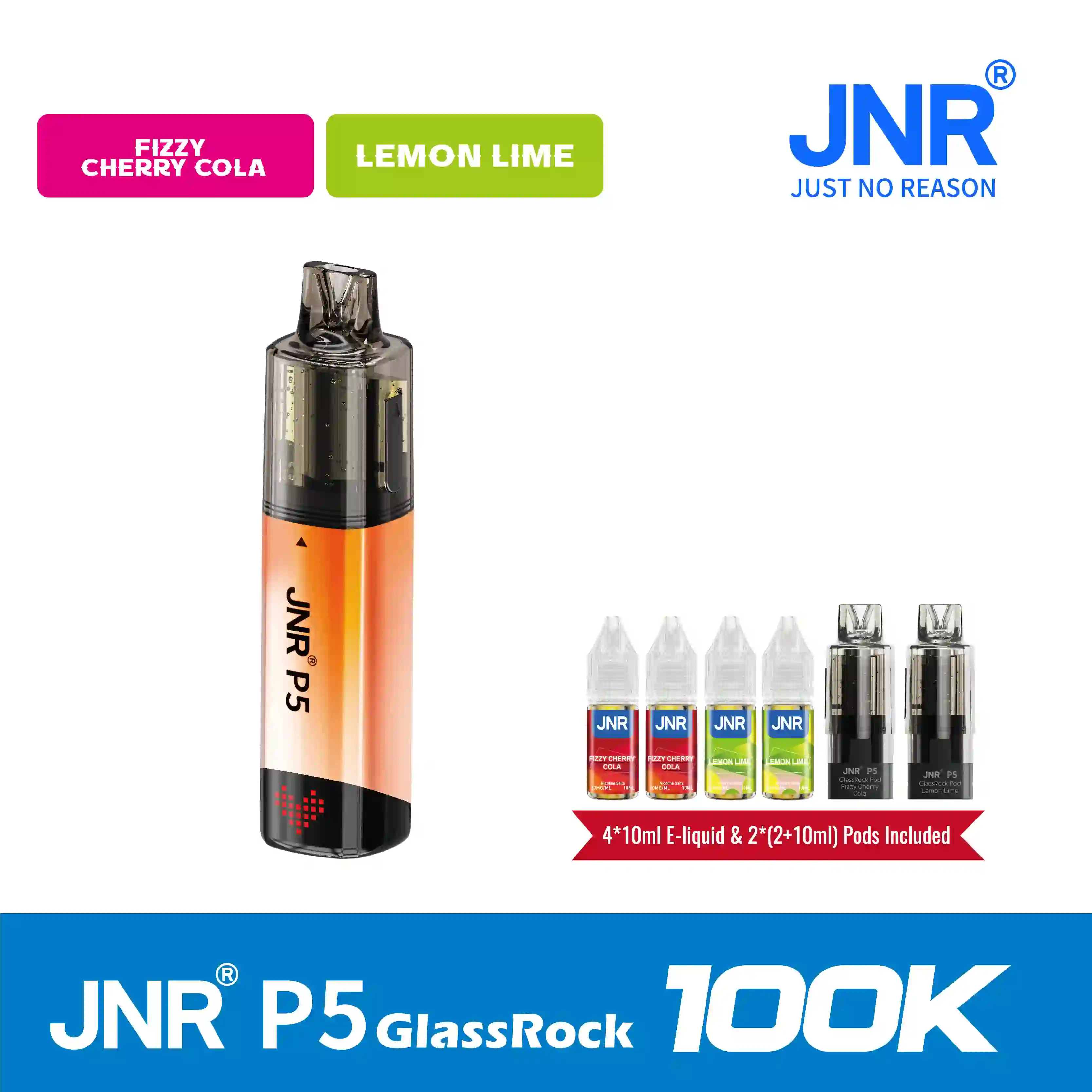 JNR Vape P5 GlassRock 100K Puffs Disposable Vape Kit