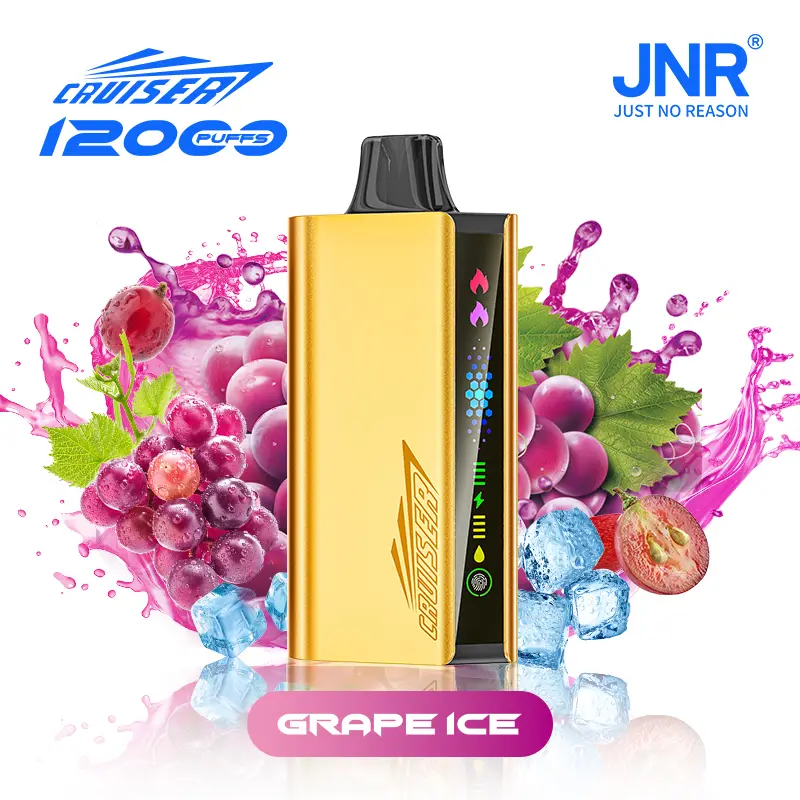 JNR Gold Cruiser Disposable Vape - Smart Touch Screen - 12,000 Puffs