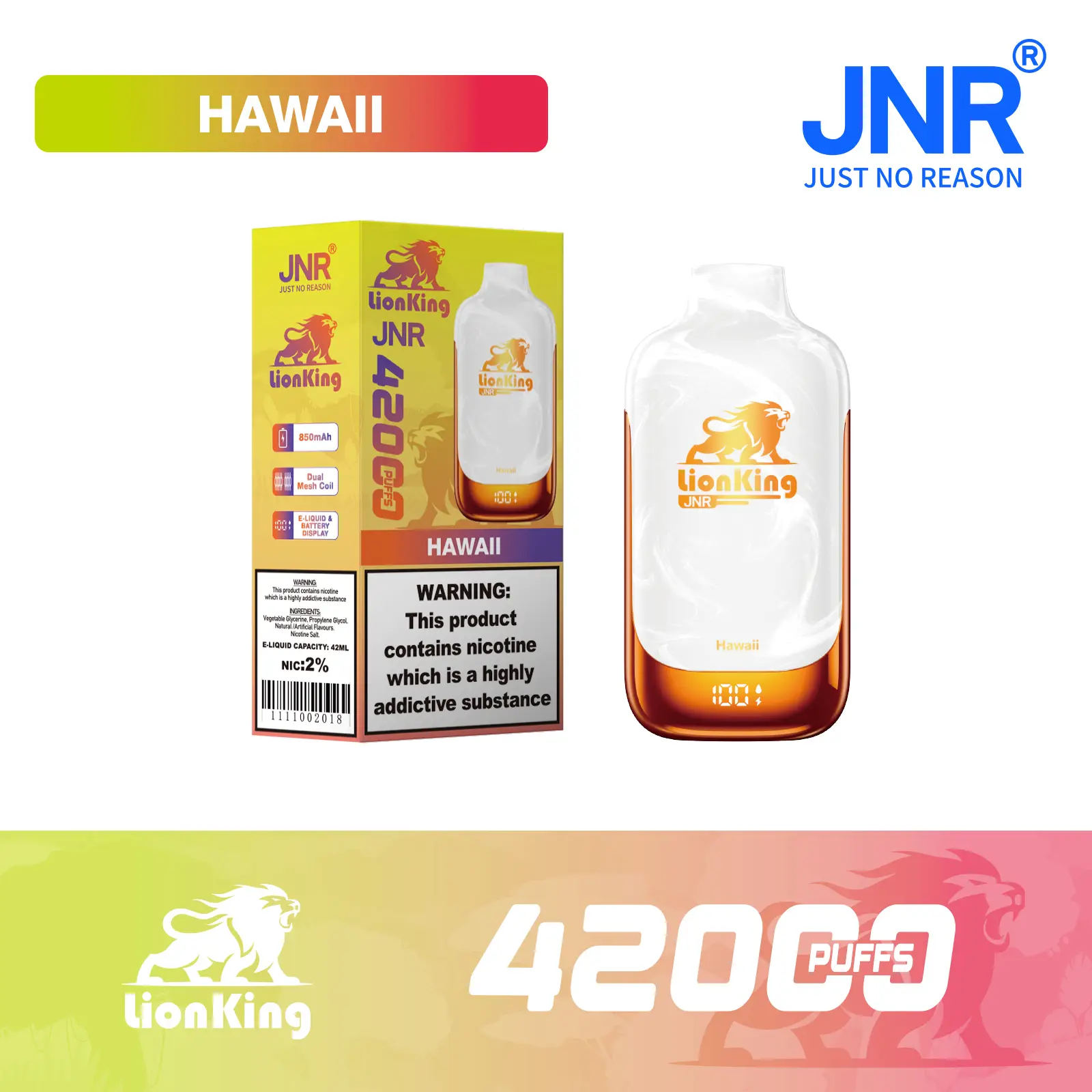 JNR Lion King 42000 Puff Disposable Vape