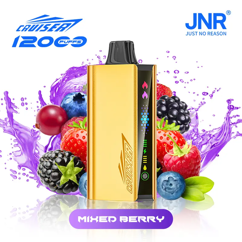 JNR Gold Cruiser Disposable Vape - Smart Touch Screen - 12,000 Puffs