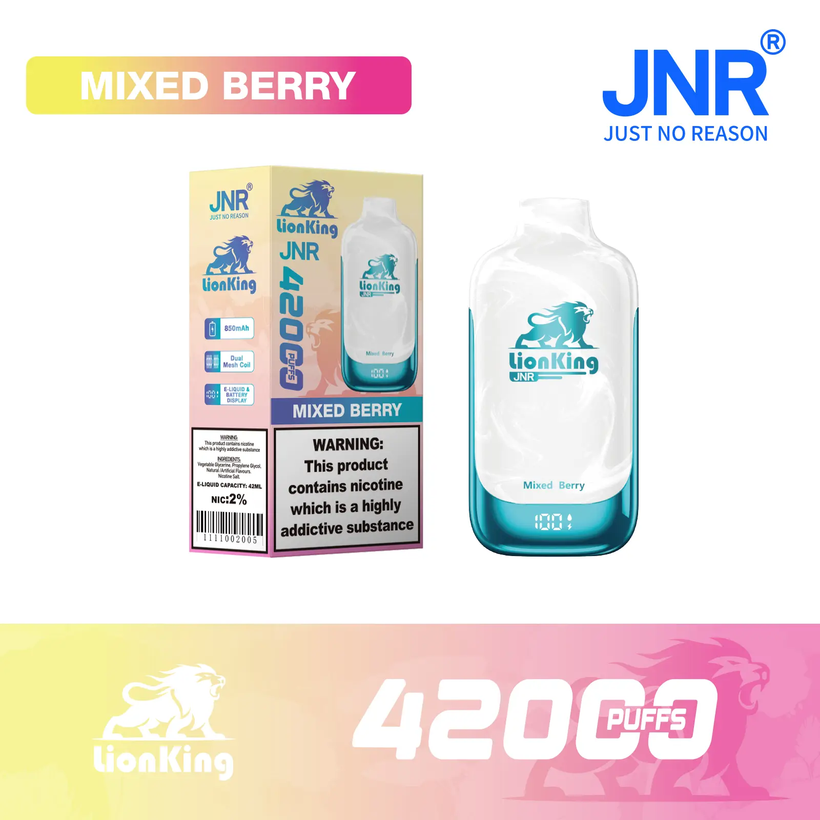 JNR Lion King 42000 Puff Disposable Vape