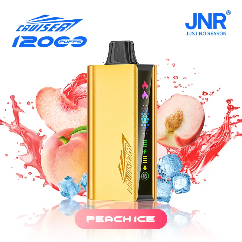 JNR Gold Cruiser Disposable Vape - Smart Touch Screen - 12,000 Puffs