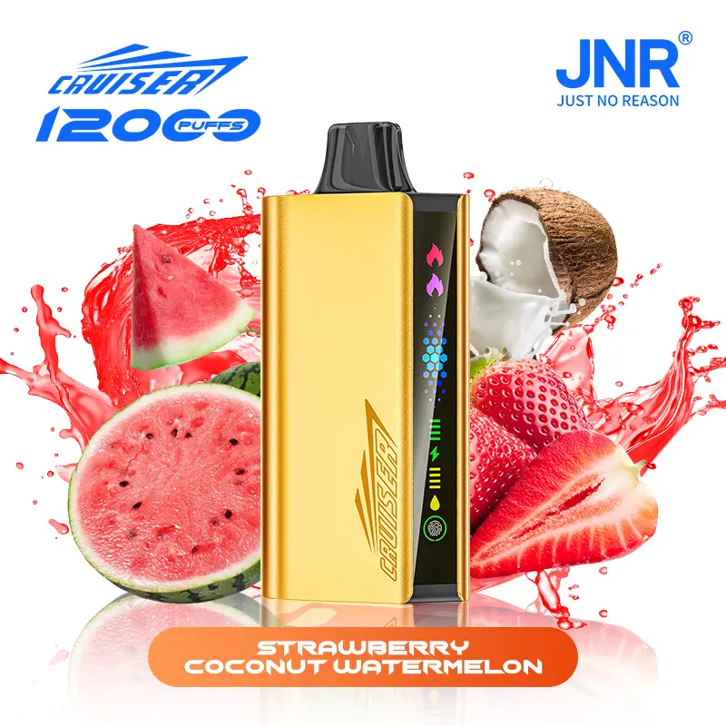 JNR Gold Cruiser Disposable Vape - Smart Touch Screen - 12,000 Puffs