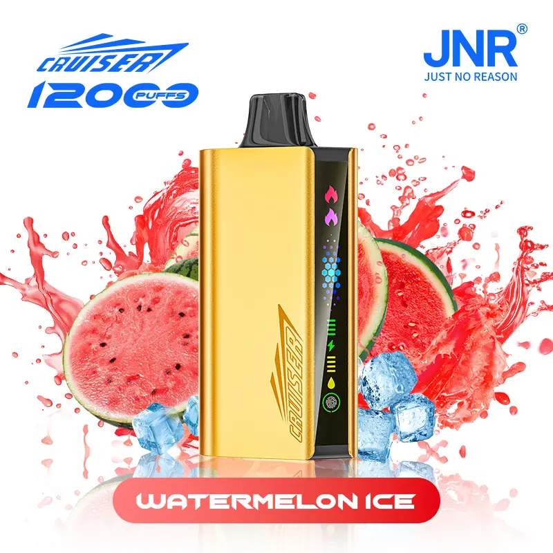 JNR Gold Cruiser Disposable Vape - Smart Touch Screen - 12,000 Puffs