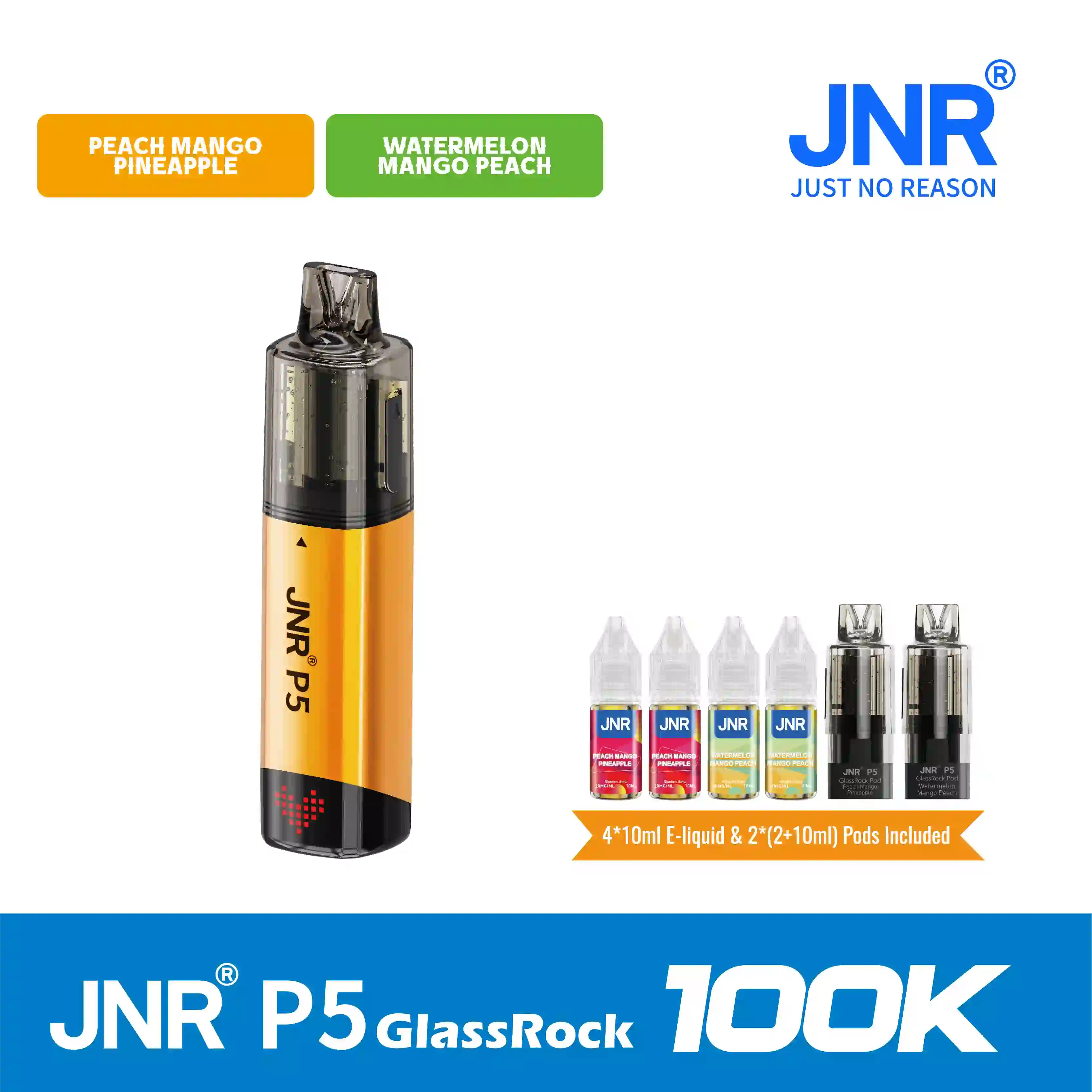 JNR Vape P5 GlassRock 100K Puffs Disposable Vape Kit
