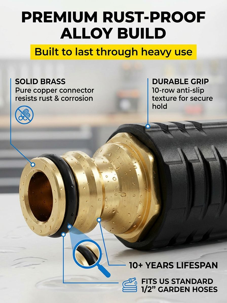 👍Black Gold Steel Direct Injection Gun High Pressure Nozzle