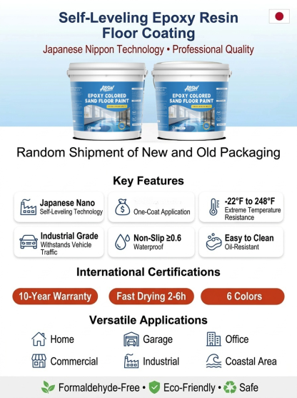 👍Wear-Resistant Non-Slip Self-Leveling Solvent-Based Epoxy Floor Paint