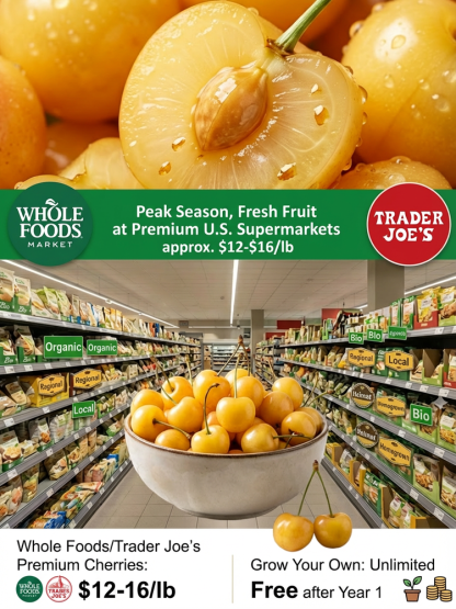 🍒[Fast-growing, strong, and resilient] Cherry saplings that bear fruit in the same year