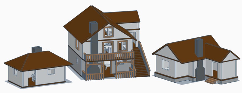 Unique Wooden DIY Cabin (3 Pcs-1 Set)