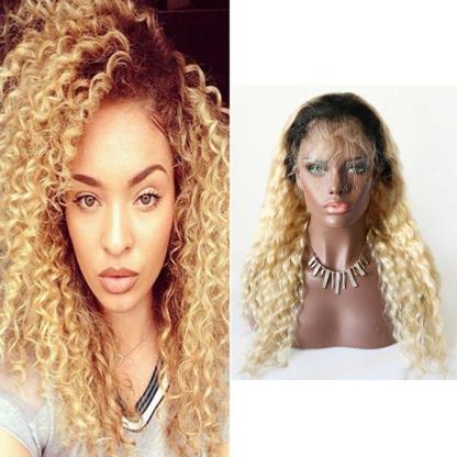 Wolf king 1B/613# deep wave 13*4 HD transparent frontal lace wig 150% Density